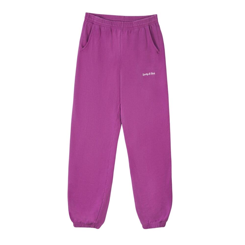 Sporty & Rich Cozy Magenta Classic Logo Sweatpants Size XS